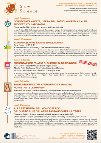 locandina slow science novembre e dicembre 2022 OK