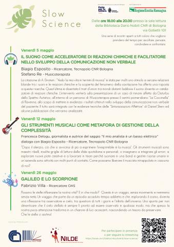 Slow Science programma maggio 2023